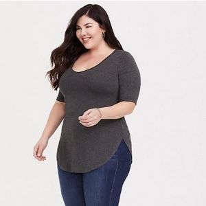 Torrid super soft dark grey tunic tee size 4